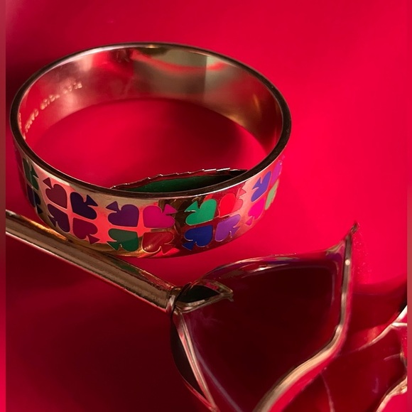 KATE SPADE BRACELET,Play Your Cards Rigth Bangle,Kate Spade Heart Bangle - Picture 10 of 11